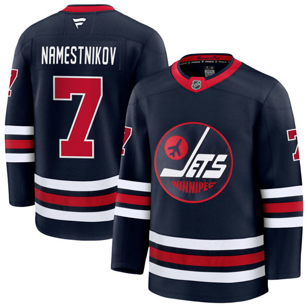 Men's Winnipeg Jets #7 Vladislav Namestnikov Fanatics Navy Alternate Premier Jersey